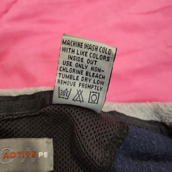 BUNDLE Perry Ellis America Active size XL Fleece Pullover Navy Blue with Gray - Picture 10 of 10